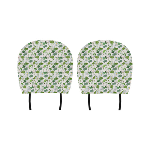 Lotus Waterlily Pattern Car Headrest Cover