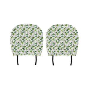 Lotus Waterlily Pattern Car Headrest Cover