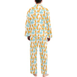 Giraffe Pattern Print Design 05 Men's Long Pajama Set