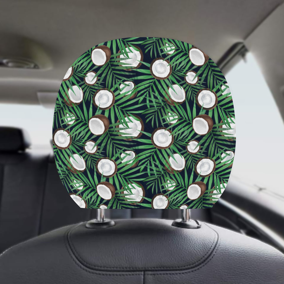 Coconut Pattern Print Design 01 Car Headrest Cover