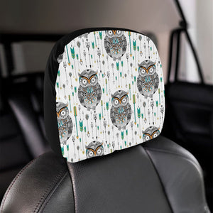 Owl Arrow Pattern Car Headrest Cover