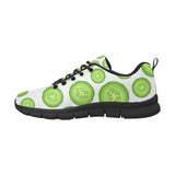 Sliced Cucumber Pattern Men's Sneakers Black