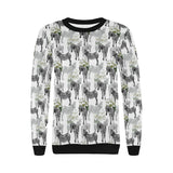 Zebra Pattern Women's Crew Neck Sweatshirt