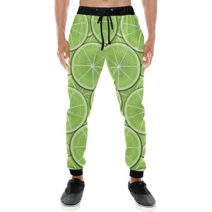 Sliced Lime Pattern Unisex Casual Sweatpants