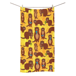 Otter Pattern Bath Towel