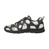 Cute Sheep Pattern Men's Sneakers Black