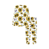 Sunflower Pattern Background Kids' Boys' Girls' All Over Print Pajama Set