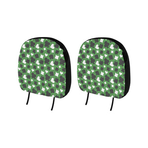 Casino Cards Suits Pattern Print Design 02 Car Headrest Cover