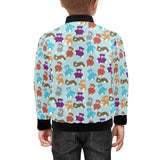 Teddy Bear Pattern Print Design 03 Kids' Boys' Girls' Bomber Jacket