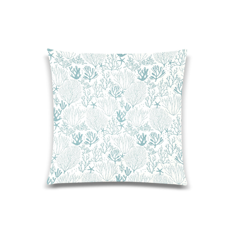Coral Reef Pattern Print Design 02 Throw Pillow Cover 20"x20"