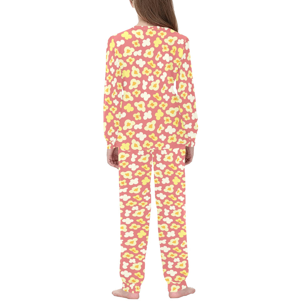 Popcorn Pattern Print Design 01 Kids' Boys' Girls' All Over Print Pajama Set