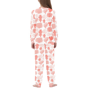 Coral Reef Pattern Print Design 05 Kids' Boys' Girls' All Over Print Pajama Set