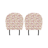 Tea pots Pattern Print Design 01 Car Headrest Cover