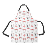 Bull Terrier Pattern Print Design 04 Adjustable Apron