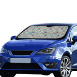 Hummingbird Pattern Print Design 02 Car Sun Shade