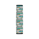 Owl Pattern Green Background Car Seat Belt Cover