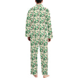 Giraffe Pattern Print Design 02 Men's Long Pajama Set