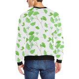 Ginkgo Leaves Pattern Men's Crew Neck Sweatshirt