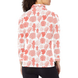 Coral Reef Pattern Print Design 05 Women's Long Sleeve Polo Shirt