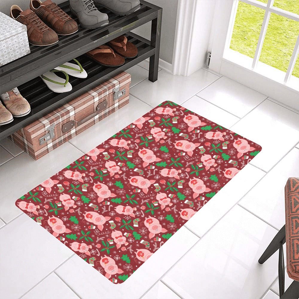 Pig Pattern Print Design 01 Doormat