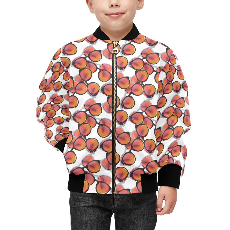 Sun Glasses Pattern Print Design 01 Kids' Boys' Girls' Bomber Jacket