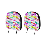 Colorful Dragonfly Pattern Car Headrest Cover