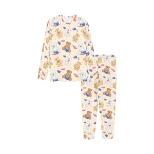 Teddy Bear Pattern Print Design 01 Kids' Boys' Girls' All Over Print Pajama Set