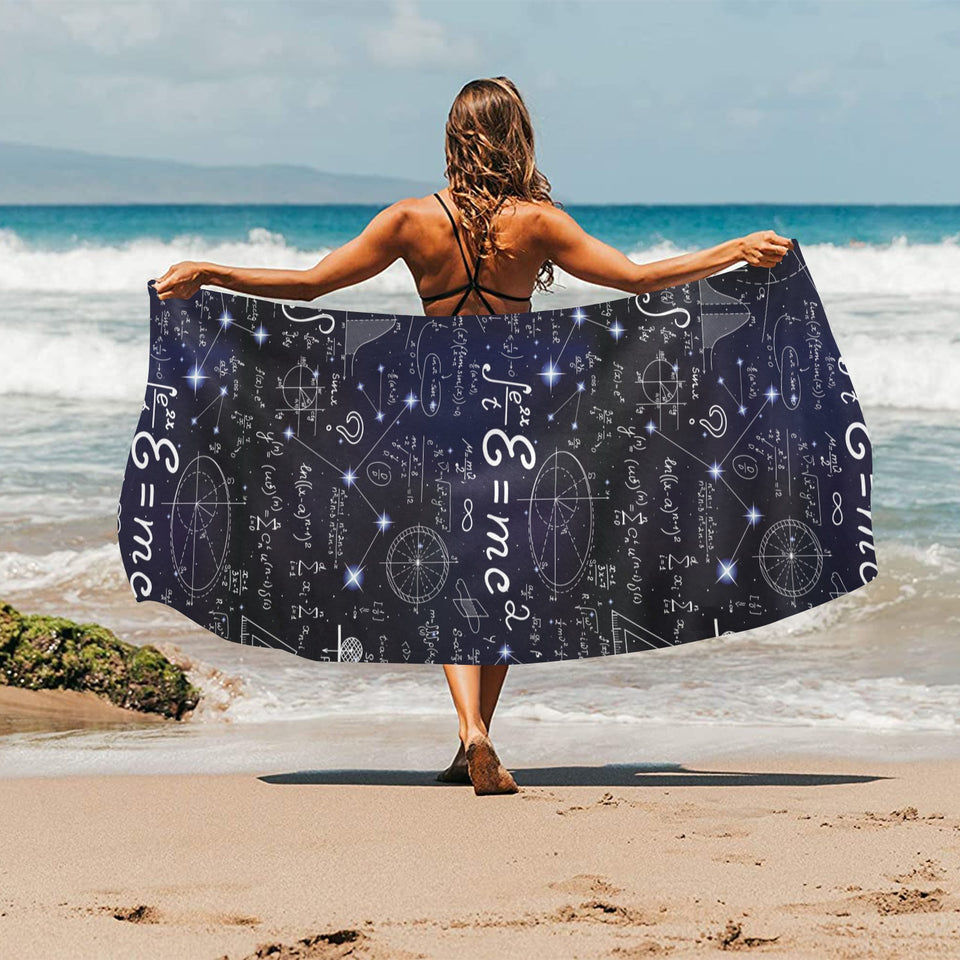 Math Pattern Print Design 02 Beach Towel