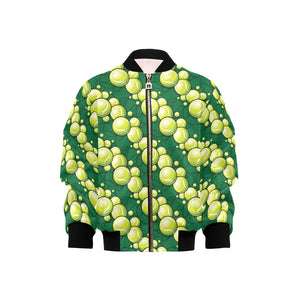 Tennis Pattern Print Design 04 Kids' Boys' Girls' Bomber Jacket