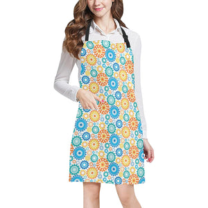 Gear Pattern Print Design 04 Adjustable Apron