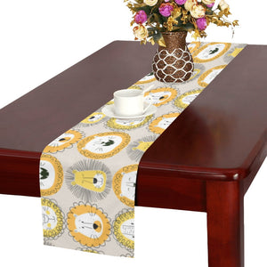 Lion Pattern Print Design 04 Table Runner