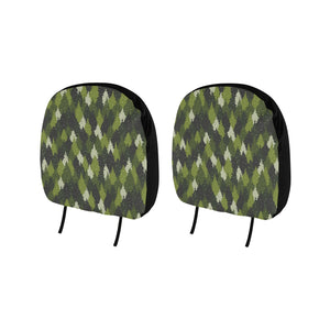 Christmas Tree Camo Pattern Car Headrest Cover