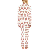 Pretzels Pattern Print Design 01 Women's Long Pajama Set