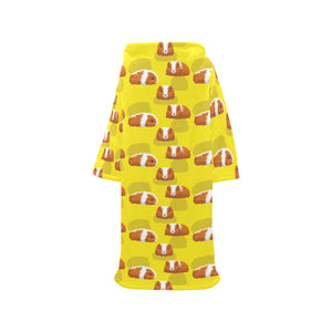 Guinea Pig Pattern Print Design 05 Blanket Robe with Sleeves