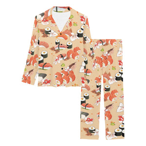 Sushi Pattern Women's Long Pajama Set