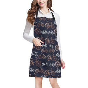 Bicycle Pattern Print Design 01 Adjustable Apron