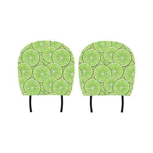 Sliced Lime Pattern Car Headrest Cover