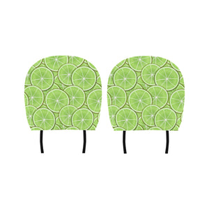 Sliced Lime Pattern Car Headrest Cover