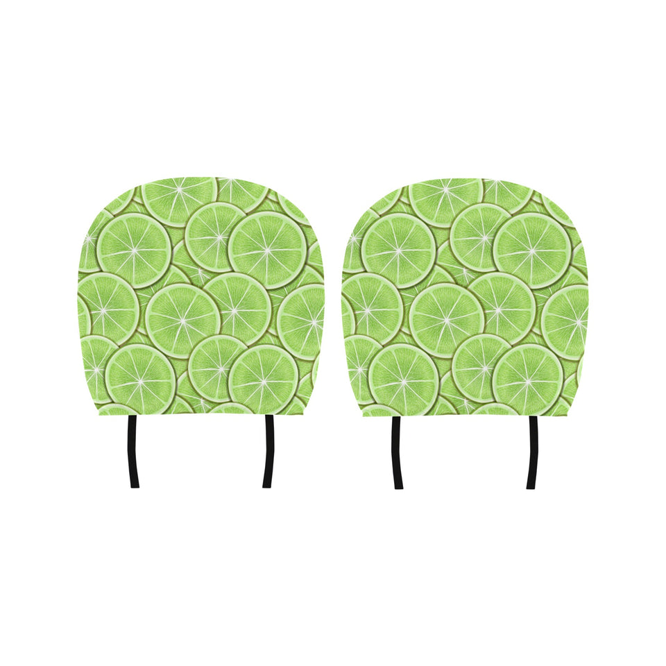 Sliced Lime Pattern Car Headrest Cover