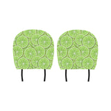 Sliced Lime Pattern Car Headrest Cover