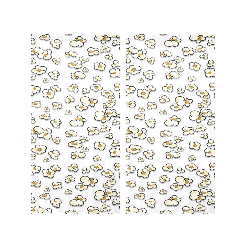 Popcorn Pattern Print Design 04 Gauze Curtain