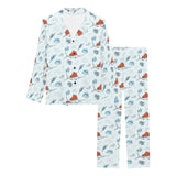 Swordfish Pattern Print Design 03 Women's Long Pajama Set