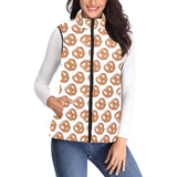 Pretzels Pattern Print Design 05 Women's Padded Vest