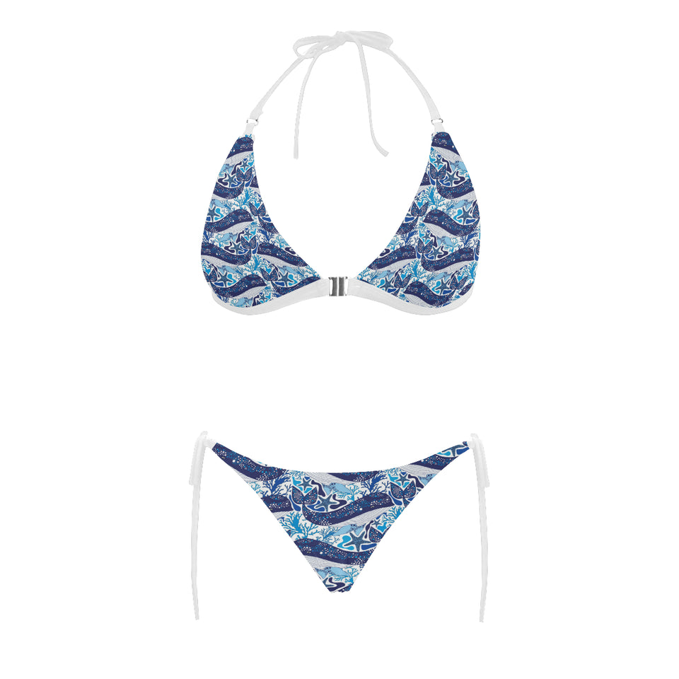 Whale Starfish Pattern Sexy Bikinis Two-Pieces Swimsuits