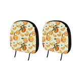 Orange Pattern Car Headrest Cover