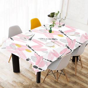 Pink Dragonfly Pattern Tablecloth