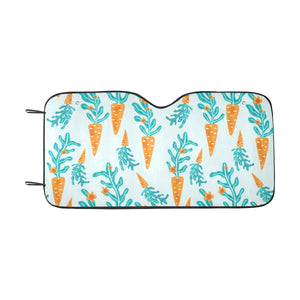 Carrot Pattern Print Design 03 Car Sun Shade