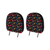 Colorful Crow Pattern Car Headrest Cover