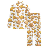 Bread Toast Pattern Print Design 03 Men's Long Pajama Set