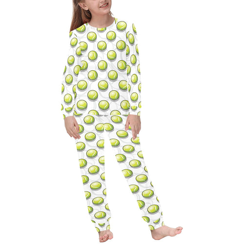 Tennis Pattern Print Design 05 Kids' Boys' Girls' All Over Print Pajama Set